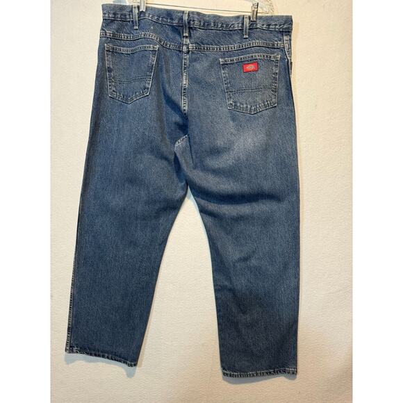 Men's 42x30 Dickies Relaxed Fit Work Jeans Straight Leg Denim Big Tall - Picture 4 of 12